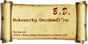 Bukovszky Dezdemóna névjegykártya